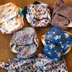 GroVia Floral and Astronaut Diaper Covers Set